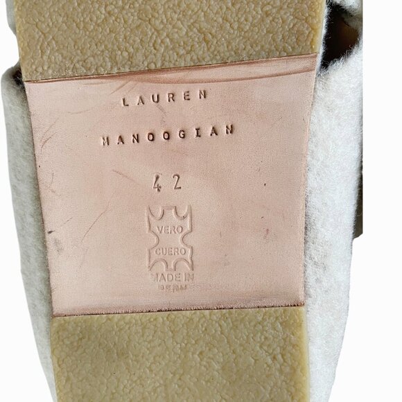 Lauren Manoogian Alpaca Criss Cross Slide Sandals - Picture 10 of 12
